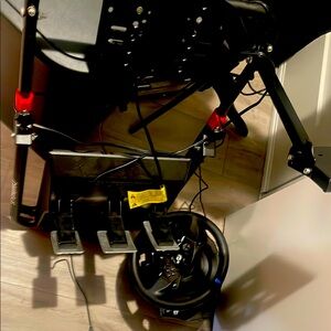 Black Racing Wheel and Pedals Set